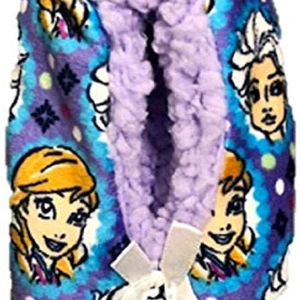 NWT Disney Frozen Fuzzy Slipper Socks with gripp - Picture 3 of 3